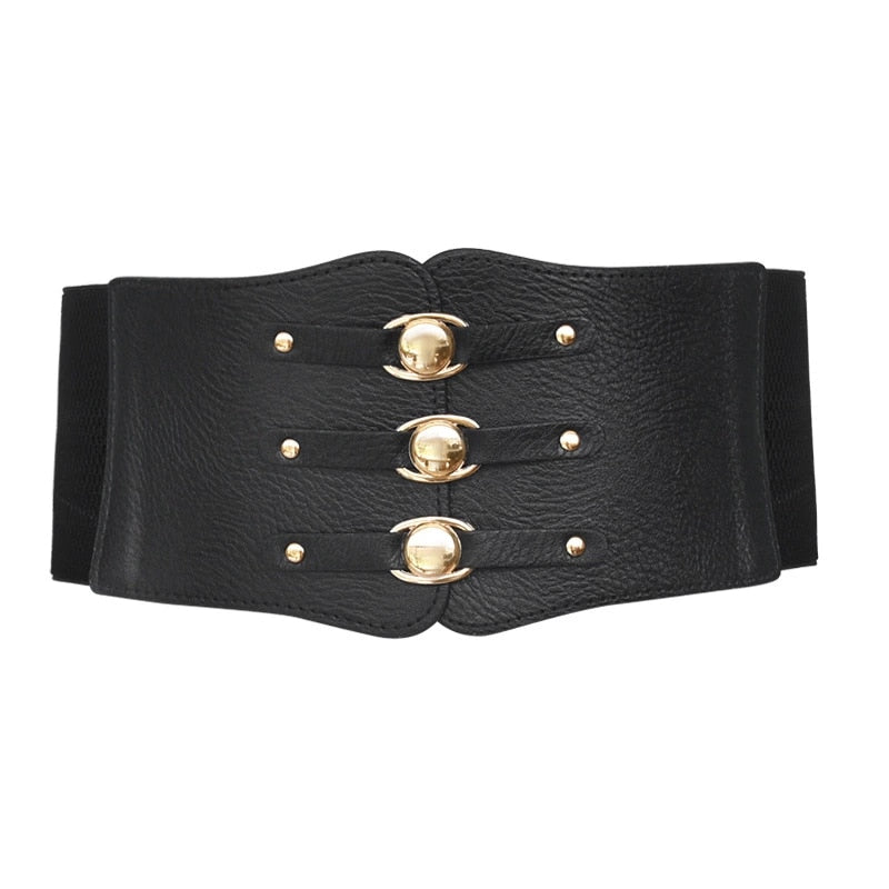 Black Waist Beltwide Waist Leather Beltdress Wide Leather 